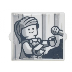 LEGO® Vitre 1x2x2 Imprimée Musicienne au Piano