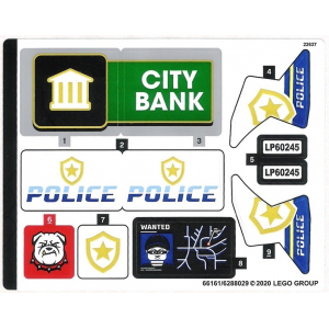 LEGO® Autocollant - Stickers Police Set: 60245