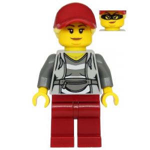 LEGO® Mini-Figurine Femme Yeux Masqués - Deux Expressions