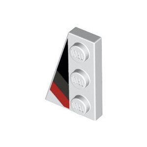 LEGO® Wedge Plate 2x3 Left with Black Dark Bluish Gray