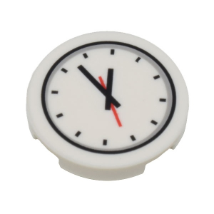 LEGO® Plate Lisse Ronde 2x2 Imprimée Horloge