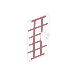 LEGO® Door 1x4x6 with Stud Handle with Red and Dark Red Wind