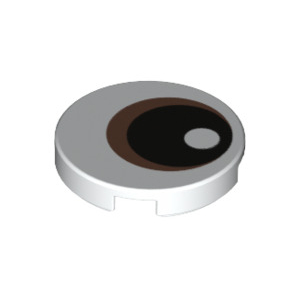 LEGO® Tile Round 2x2 with Eye with Copper Iris and Black Pup