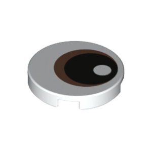 LEGO® Plate Lisse 2x2 Imprimée Oeil avec Iris Marron