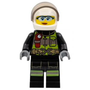 LEGO® Mini-Figurine Femme Pompier avec Casque de Moto