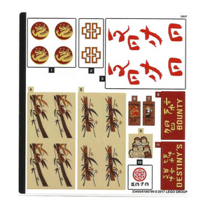 LEGO® Autocollant - Stickers Set 70618 le QG des ninjas