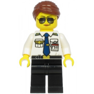 LEGO® Pilot Female Reddish Brown Hair