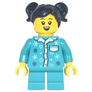 LEGO® Minifigure Girl Dark Turquoise Pajamas