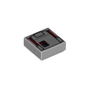 LEGO® Tile 1x1 with Groove with Red and Blue Buttons