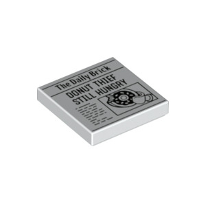 LEGO® Tile 2x2 with Groove with Newspaper The Daily Brick