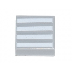 LEGO® Plate Lisse 1x1 Imprimée Bande Blanche