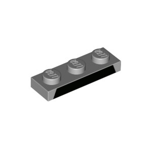 LEGO® Plate 1x3 Imprimée Bande Noir sur un Côté