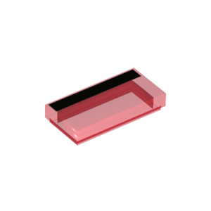 LEGO® Plate Lisse 1x2 Imprimée Bande Noire