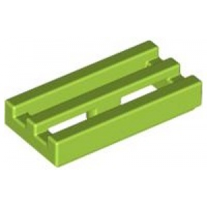 LEGO® Tile Modified 1x2 Grille with Bottom Groove Lip