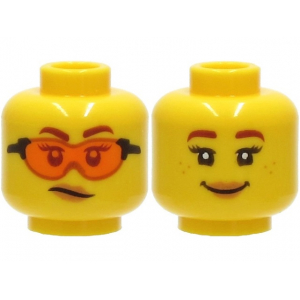 LEGO® Mini-Figurine Tête Femme 2 Expressions  (4P)