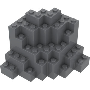 LEGO® Rock Panel 8x8x6 Medium Symmetric