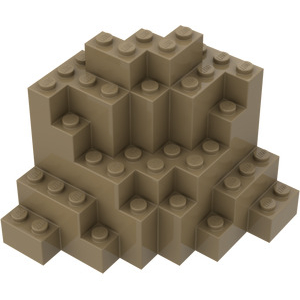 LEGO® Rock Panel 8x8x6 Medium Symmetric