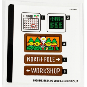 LEGO® Autocollant - Stickers Set Icons 10275 Maison des Elfe