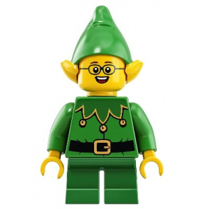 LEGO® Minifigure Elf Green Scalloped Collar with Bells