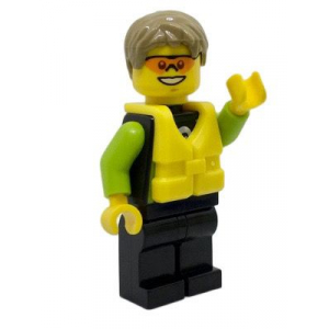 LEGO® Mini-Figurine Homme Kayakiste - Gilet de Sauvetage