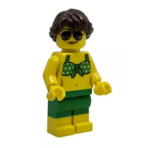 LEGO® Minifigure Beachgoer Green Bikini Top and Shorts