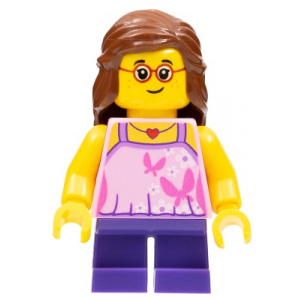 LEGO® Mini-Figurine Fille Enfant à Lunettes