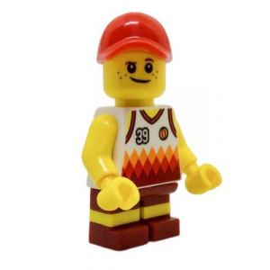 LEGO® Minifigure Beachgoer Boy Red Cap and Basketball