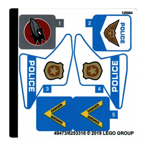LEGO® Autocollant - Stickers Set 60208 City Police