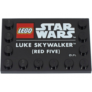 LEGO® Plate Lisse Modifiee 4x6 Imprimée Star-Wars Luke