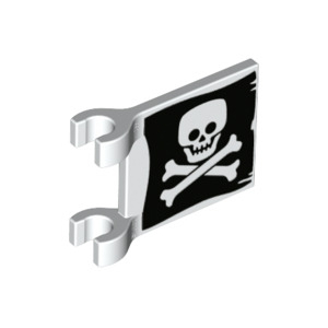LEGO® Drapeau 2x2 Imprimé Pirate Tête de Mort