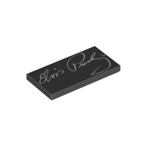 LEGO® Plate Lisse 2x4 Imprimée Elvis Presley Signature