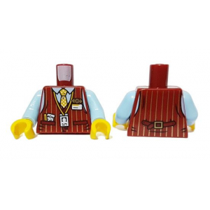 LEGO® Minifigure Torso Vest with Vertical Stripes Yellow Dot