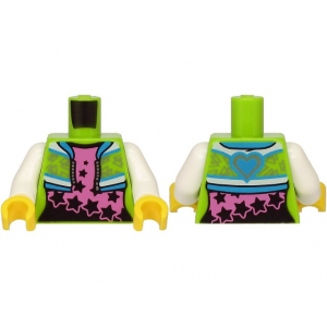 LEGO® Minifigure Torso JAcket with Dark Azure Collar
