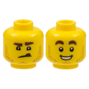 LEGO® Minifigure Head Dual Sided Stubble