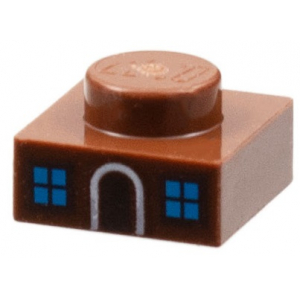 LEGO® Plate 1x1 Imprimée Entrée De Maison
