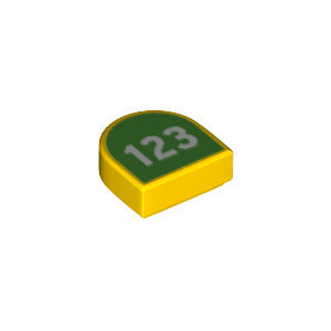 LEGO® Plate Lisse 1x1 Imprimée 1 2 3