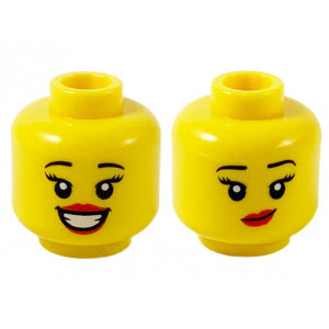 LEGO® Mini-Figurine - Tête Femme Avec 2 Expressions (3B)