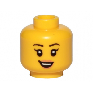LEGO® Minifigure Head Female Eyelashes Peach Lips Smile Teet