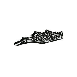 LEGO® Cloth Wing Dragon Left Black and Tattered