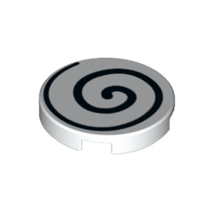 LEGO® Plate Lisse Ronde 2x2 Imprimée Spirale