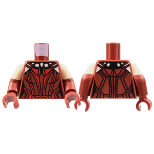 LEGO® Torso Female Mesh Top Red Vertical Webbing