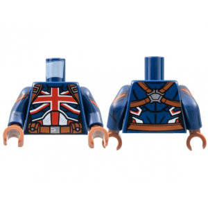LEGO® Torso Female Armor Red British Union Jack Flag