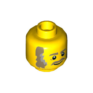 LEGO® Mini-Figurine Tête Homme Moustache (3Z)