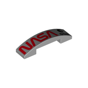 LEGO® Slope Curved 4x1x2/3 Double with Red NASA and Black Es