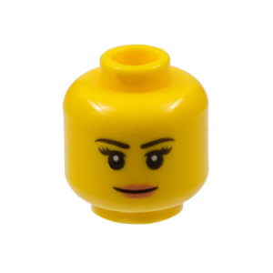 LEGO® Minifigure Head Female Black Thin Eyebrows