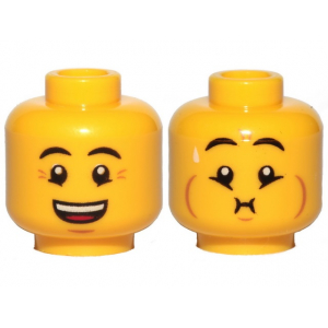 LEGO® Mini-Figurine Tête Homme avec 2 Expressions (2U)