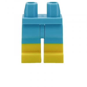 LEGO® Mini-Figurine Jambe 2 Couleurs Bleu et Jaune (c9)