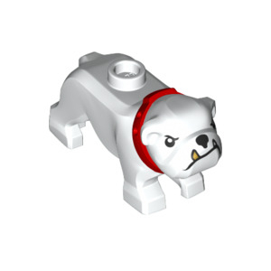 LEGO® Dog Bulldog with Black Eyes Nose and Mouth