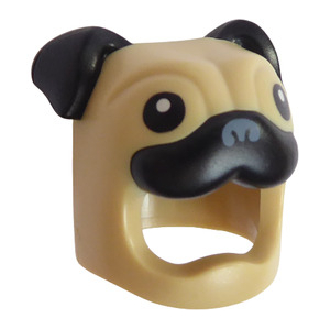 LEGO® Minifigure Headgear Head Cover Costume Pug Dog