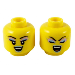 LEGO® Mini-Figurine Tête Femme 2 Expressions (3U)